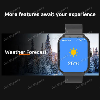 Smart Watch Men 2.01'' AMOLED Screen Waterproof Multiple Sport Mode Fitness HD Bluetooth Call Smartwatch Men Women Bracelet Ht30