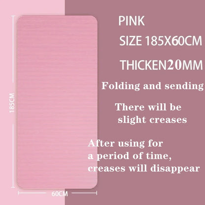 15MM-20MM Thick Yoga Mats Anti-slip Sport Fitness Blanket Exercise Yoga and Pilates Gymnastics Mat Fitness Equipment 183×60cm