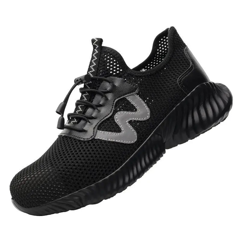 Summer Mesh Safety Shoes For Men Steel Toe Work Shoes Puncture Proof Protective Work Sneakers Man Non-slip Indestructible Shoes