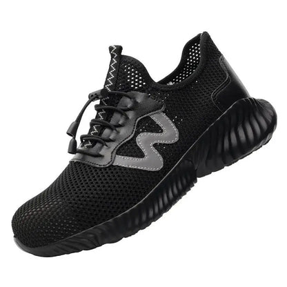 Summer Mesh Safety Shoes For Men Steel Toe Work Shoes Puncture Proof Protective Work Sneakers Man Non-slip Indestructible Shoes