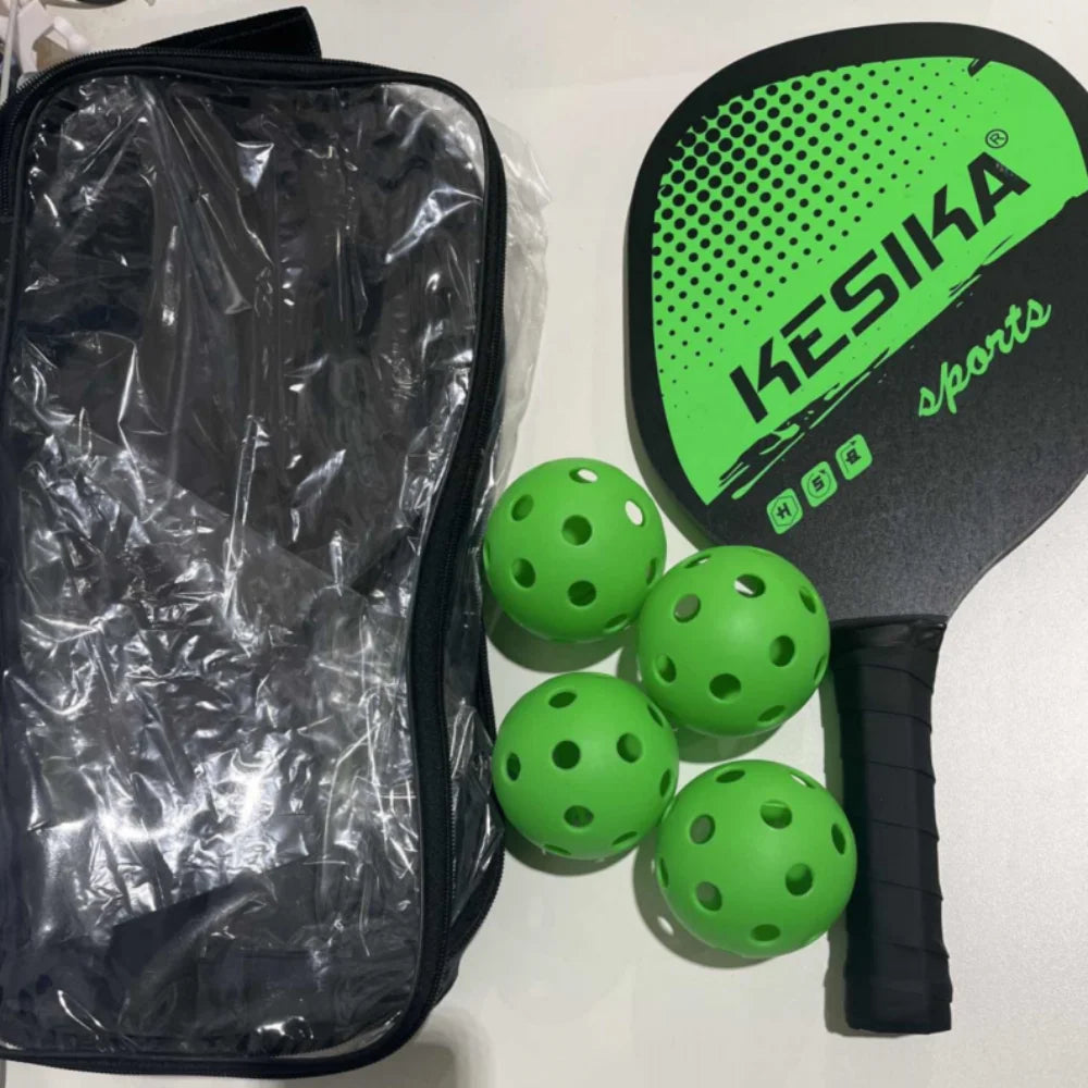 Poplar Pickle Paddles Rackets Set Non-slip 4 Pickleballs Pickleball Balls with Carrying Bag Pickleball Paddles Alduld