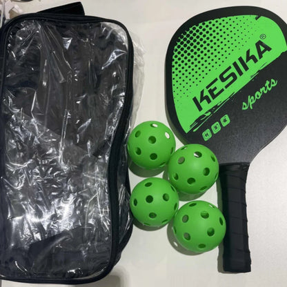 Poplar Pickle Paddles Rackets Set Non-slip 4 Pickleballs Pickleball Balls with Carrying Bag Pickleball Paddles Alduld