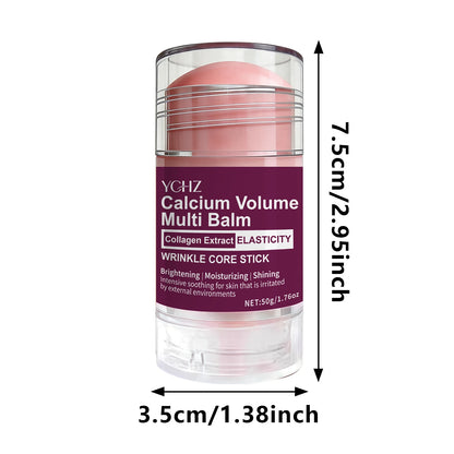 Collagen Facial Care Stick: a Multi-Functional Product That Combines Lip Balm, Eye Cream, Neck Cream, Primer, and Facial Moisturizer, Offering Hydrating and Firming Effects, Suitable for All Skin Types