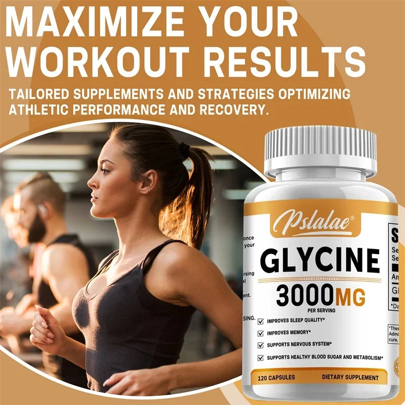Glycine Supplement - Promotes Restful Sleep, Supports Cognitive Function, Emotional Balance and Neurological Health