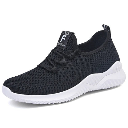Comfortable Women's Casual Sneakers Summer Breathable Flat Shoes Fashion Women Sneakers Versatile Lace-Up Running Shoes 2026 New