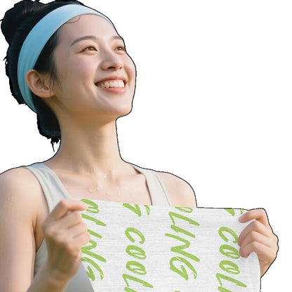 Disposable Cooling Towel Instant Cold Compress with Menthol for Sports Gym Travel Outdoor Activities Face Neck Arms Sweat Wipes