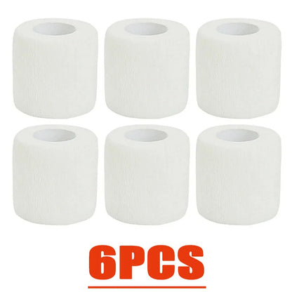 3/6/12/24/30Pcs White First Aid Self Adhesive Cohesive Elasticity Bandages Sports Tape for Wrist Ankle Sprains & Swelling