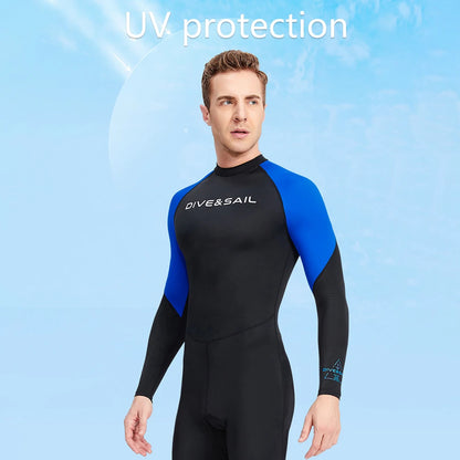 Men Diving Skin Clothes Cold Proof Sunscreen Snorkeling Surfing Swimsuit with Zipper Anti-scratch Breathable Outdoor Accessories