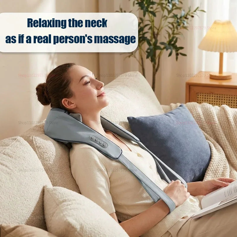 Neck And Shoulder Massager, USB Rechargeable Portable Neck And Shoulder Massager, Ergonomic Design for Back, Legs, Shoulder N