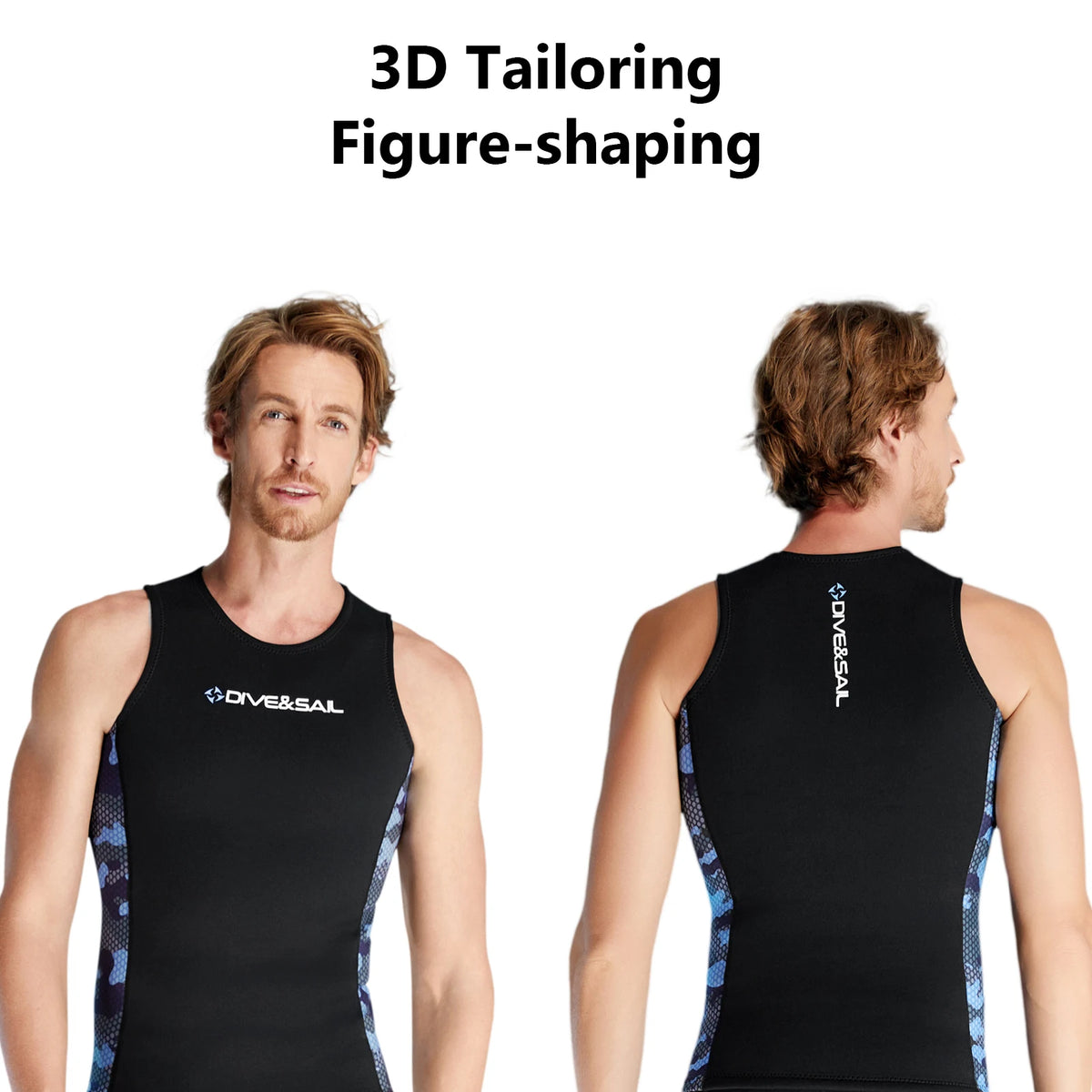 Men Swimsui Vest Men Wetsuit Vest Surfing Tops Water Sports Swimsui Vest Diving Sleeveless Vest for Canoeing Swimming