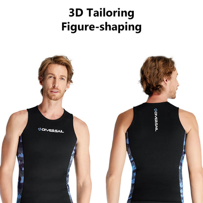 Men Swimsui Vest Men Wetsuit Vest Surfing Tops Water Sports Swimsui Vest Diving Sleeveless Vest for Canoeing Swimming