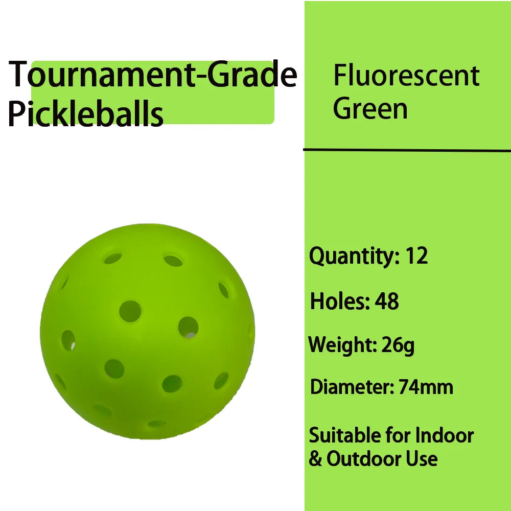 Professional Rotomolded One-Piece Pickleball 48 Holes Durable Outdoor Competition Training Ball for Sports Games