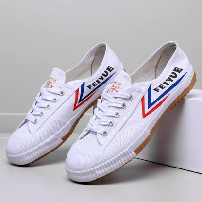 2026 New Men Canvas Shoes Unisex Kung Fu Wushu Shoes Men Fashion Comfortable Training Sneaker Lace-Up Soft Sole Men Tennis Shoes