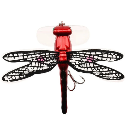 Dragonfly Fishing Lure Floating Artificial Insect Bait Realistic Dragonfly Wobbler With Treble Hook Bass Trout Fishing Tackle
