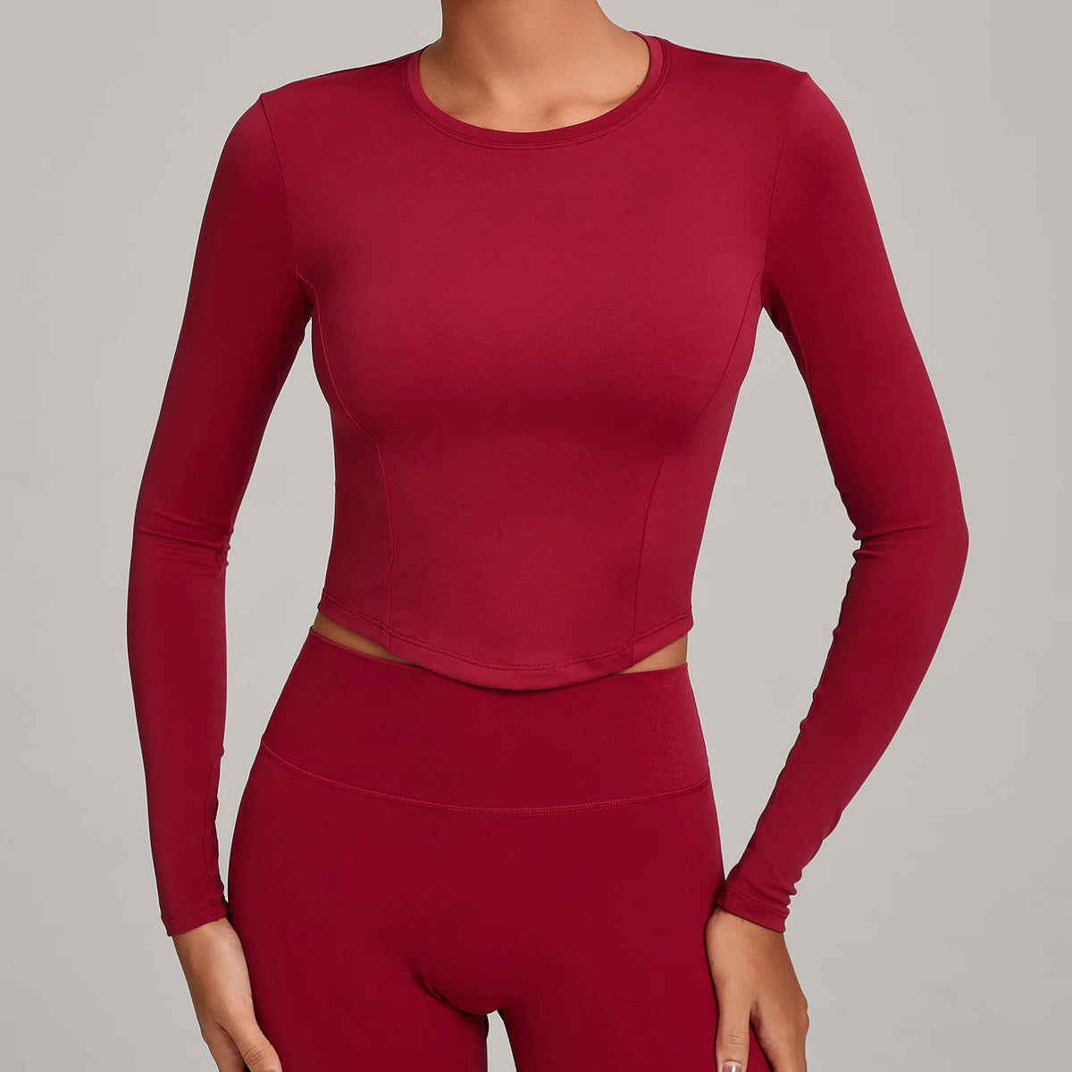 Gym Workout Top Women's Winter Tight-Fitting Long-Sleeved Yoga Sports Fitness Clothes Pilates Running Sports Long-Sleeved Tops