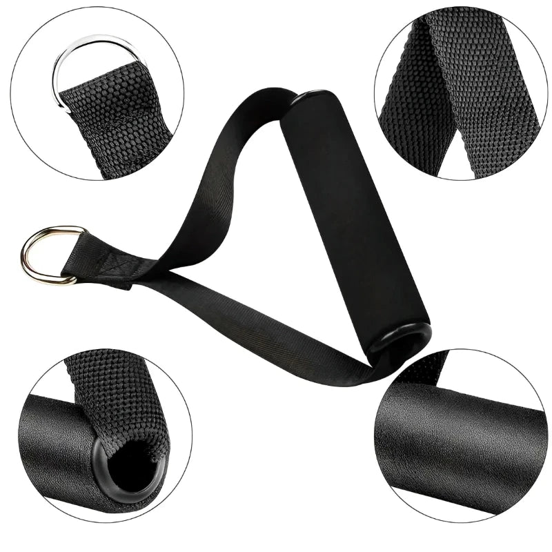 2Pcs of Professional Rope Grip Gym Exercise Resistance Bands with Anti Slip Handles Fitness Accessories