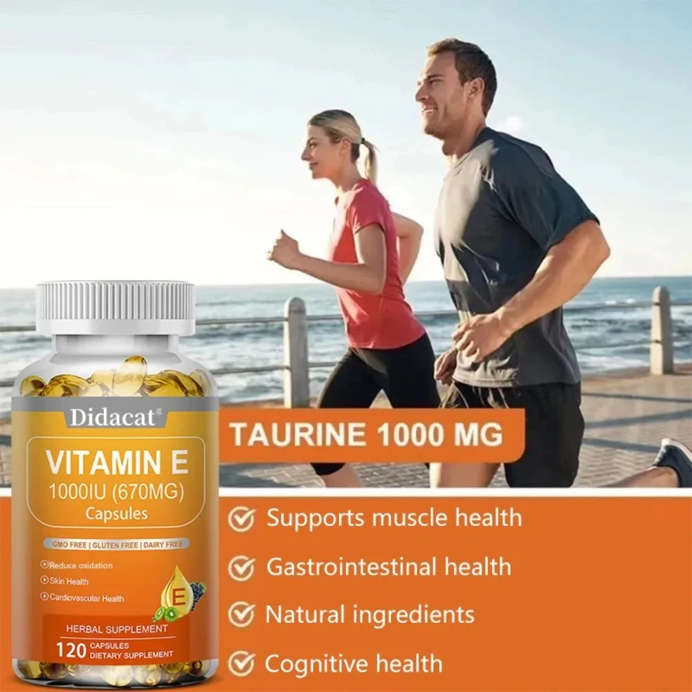 Vitamin E 670 Mg (1000 IU) - Natural Dietary Supplement Antioxidant, Skin, Immune System Support, Gluten Free, Vegen