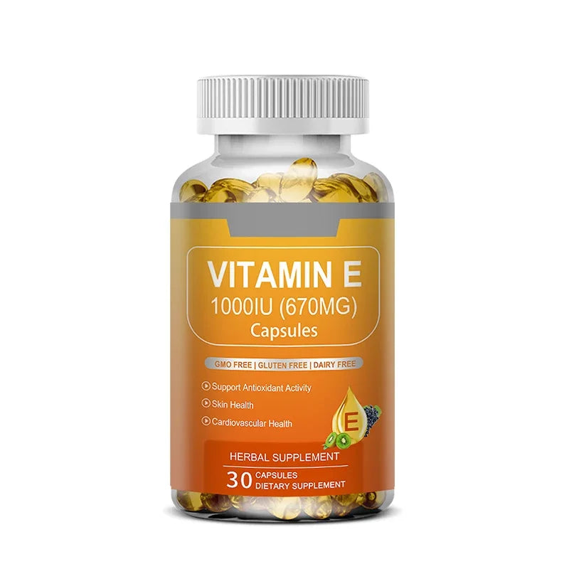 Vitamin E 670 Mg (1000 IU) - Natural Dietary Supplement Antioxidant, Skin, Immune System Support, Gluten Free, Vegen