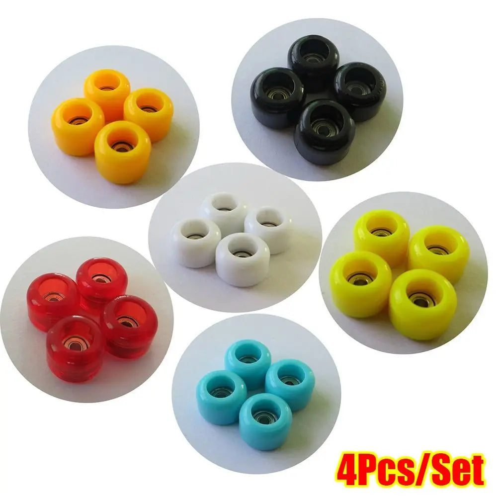 4Pcs Durable Professional Bearing Wheel PU Metal Urethane Fingerboard Wheels CNC Mini Finger Skate Board Accessory