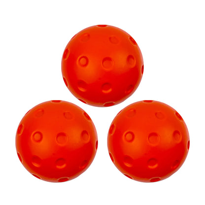 3PCS Indoor Pickleball Balls Silent Pickleballs 74mm Quite Warm Up Pickleball Drills Soft Hollow Practice Low Noise Pickle Ball