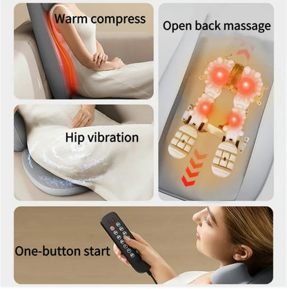 Shiatsu Full Body Massager with Heat Massage Chair Pad Kneading for Neck Back Shoulder Massage Cushion Seat Home Office Use Gift