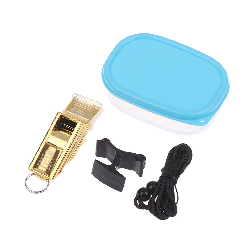 NEW Professional Football Referee Whistles With Lanyard Box Big Sound Plastic Whistles Basketball Whistles Coach Equipment