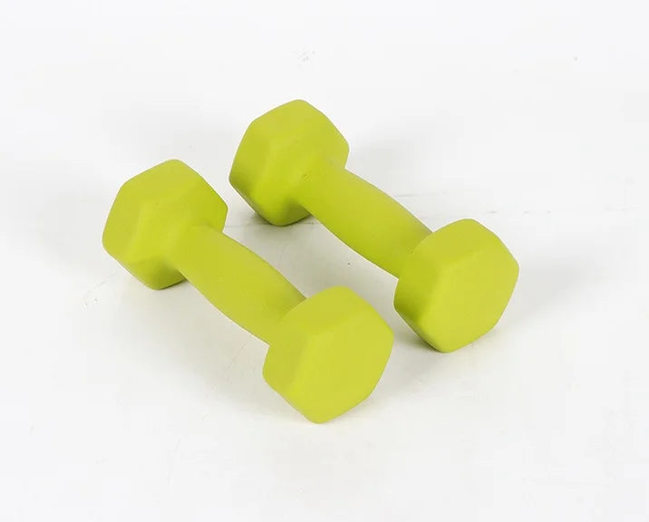Hexagon Fixed Weight Dumbbells Set Womens 2kg Solid Cast Iron Workout Dumbbells