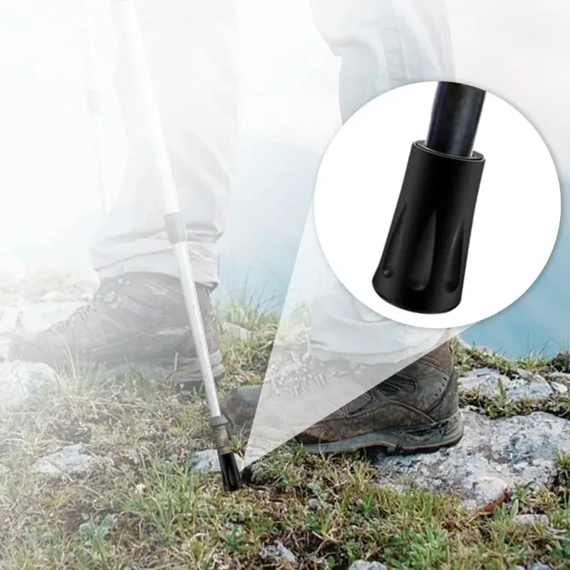 Trekking Pole Tips Durable Hiking Poles Protector Walking Sticks Ends Rubber Feet Fits Most Standard Hiking Poles