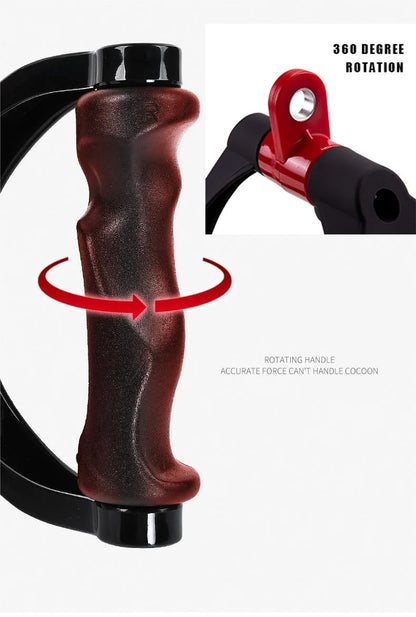 Ergonomics V-Shaped Rowing Bar 360°Rotating V-Handle Biceps Triceps Back Workout T-bar Row Handle LAT Pull Down Cable Machine