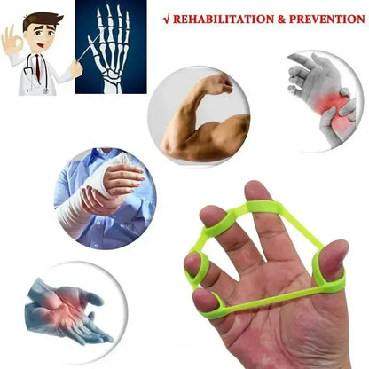 1/8pcs Silicone Finger Grip, Resistance Band, Wrist Stretcher, Elastic Five Finger Expander, Strength Training Device, Exercise