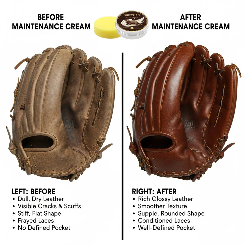 Glove Leather Conditioner - Use on Baseball Gloves, Softball Gloves, and Other Leather Sports Equipment Portable