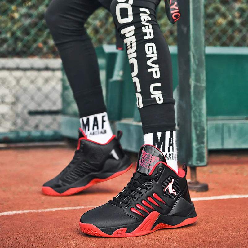 Men's Basketball Shoes Breathable Cushioning Non-Slip Wearable Runing Shoes Gym Training Athletic Basketball Sneakers for Women
