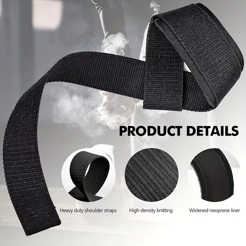 1Pair Non-slip Strap Gym Dumbbell Workout Weights Lifting Straps Crossfit Fitness Equipment Wrist Wrap Lift Exercise Training