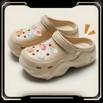 Women DIY Cute Animal button Decor Clogs Fashion Summer Spring Autumn Beach Sandals Cave Hole Female Garden Shoes Students Girls