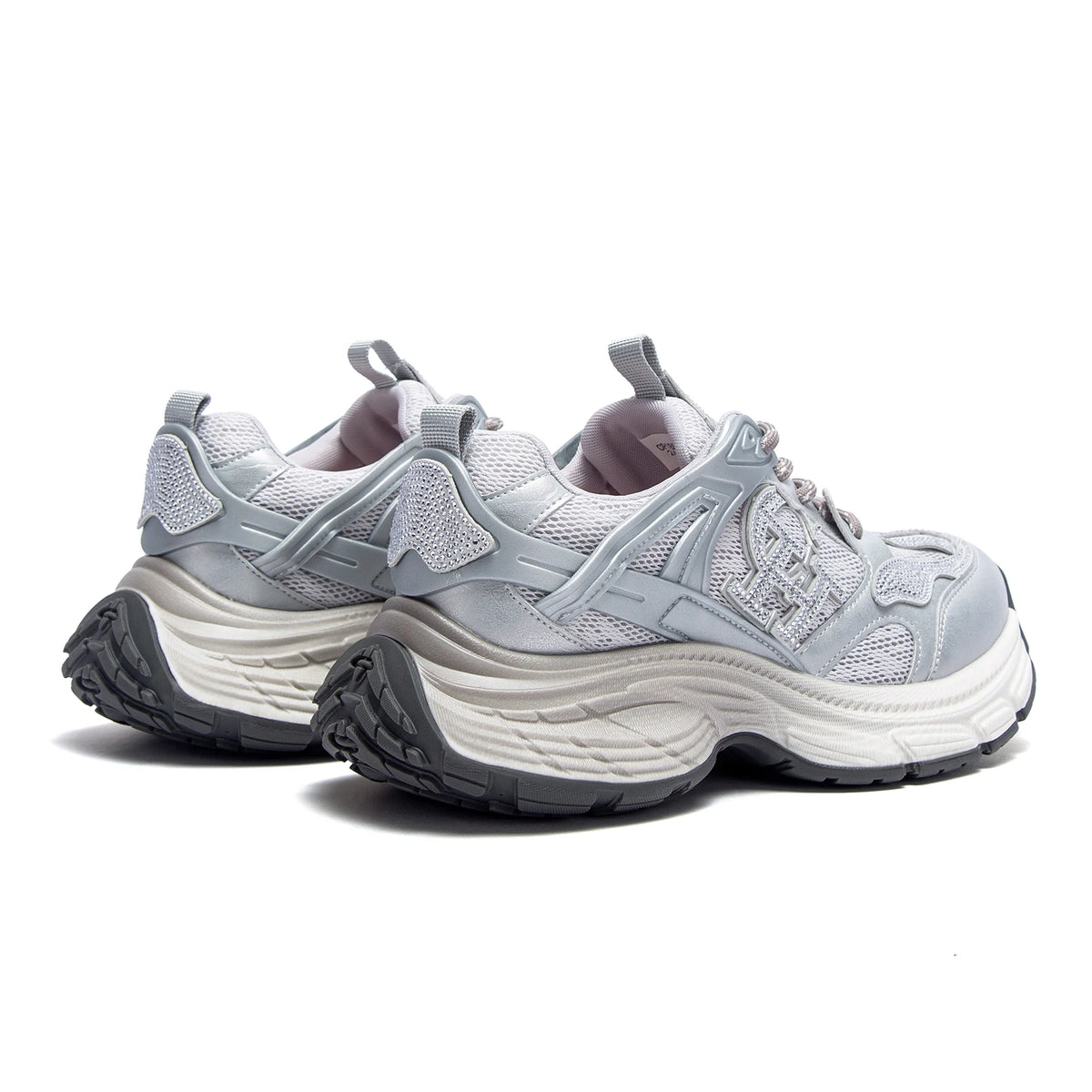 Women's Walking Shoes 2026 New Silver Lace Mesh Shoes Simple and Comfortable Outdoor
