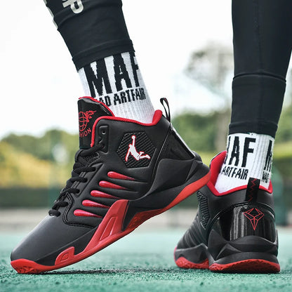 Men's Basketball Shoes Breathable Cushioning Non-Slip Wearable Runing Shoes Gym Training Athletic Basketball Sneakers for Women