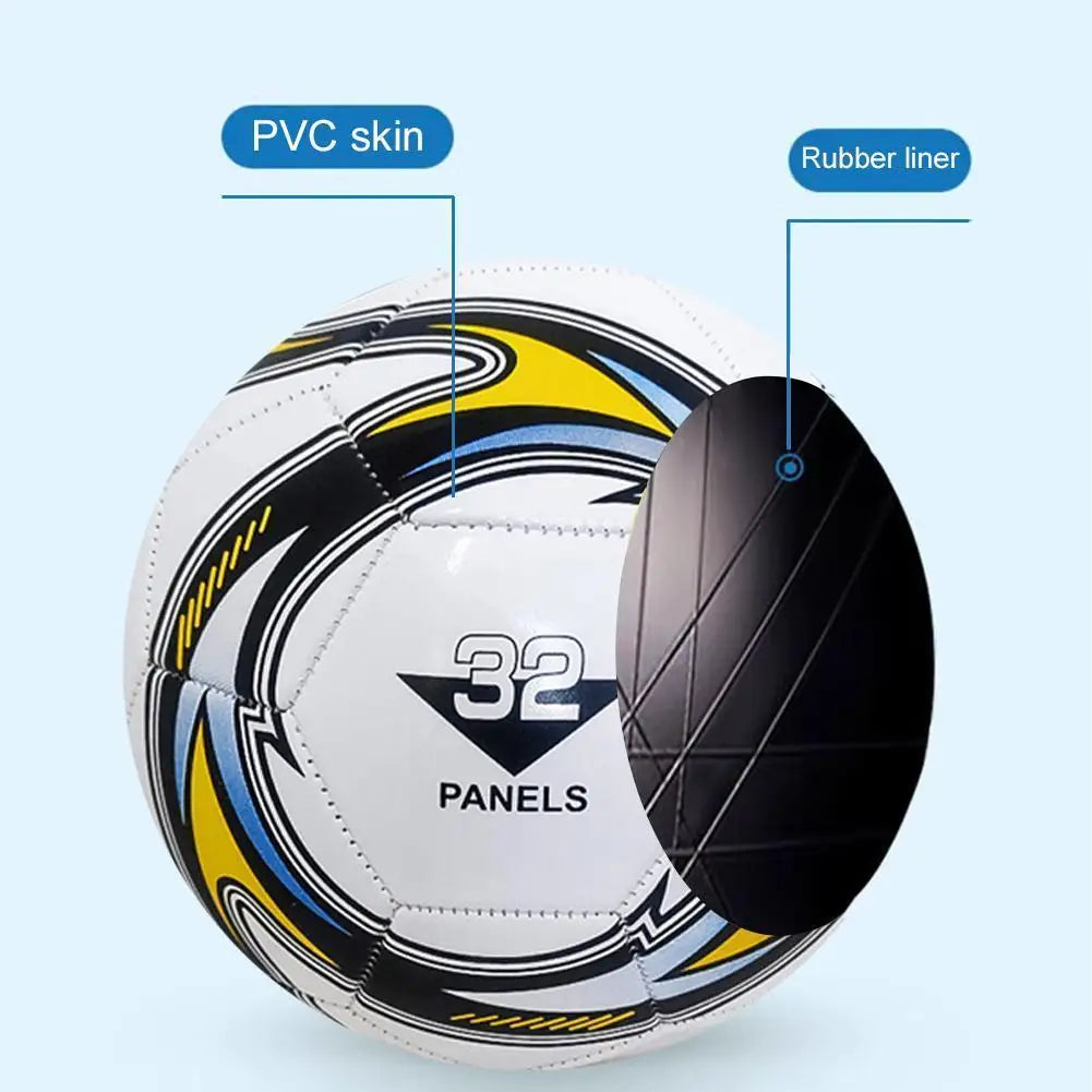 PU Leather Machine-stitched Football Ball Children Adults Professional Soccer Balls Waterproof Size 5 Portable Sports Blue