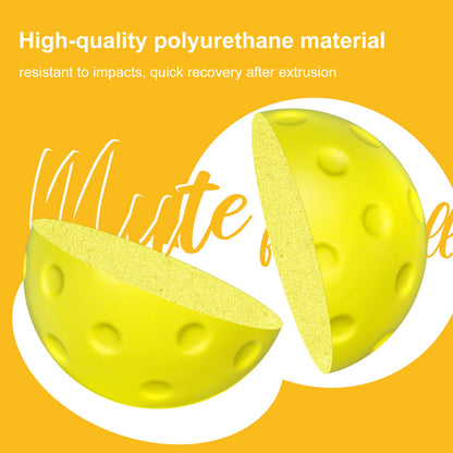 3PCS Indoor Pickleball Balls Silent Pickleballs 74mm Quite Warm Up Pickleball Drills Soft Hollow Practice Low Noise Pickle Ball