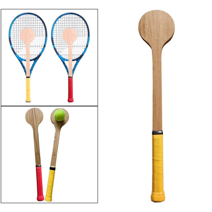 Tennis Sweet Spot Racket Wooden Tennis Spoon Swing Training Racket Accuracy Practice Racket Batting Hitting Equipment Gear
