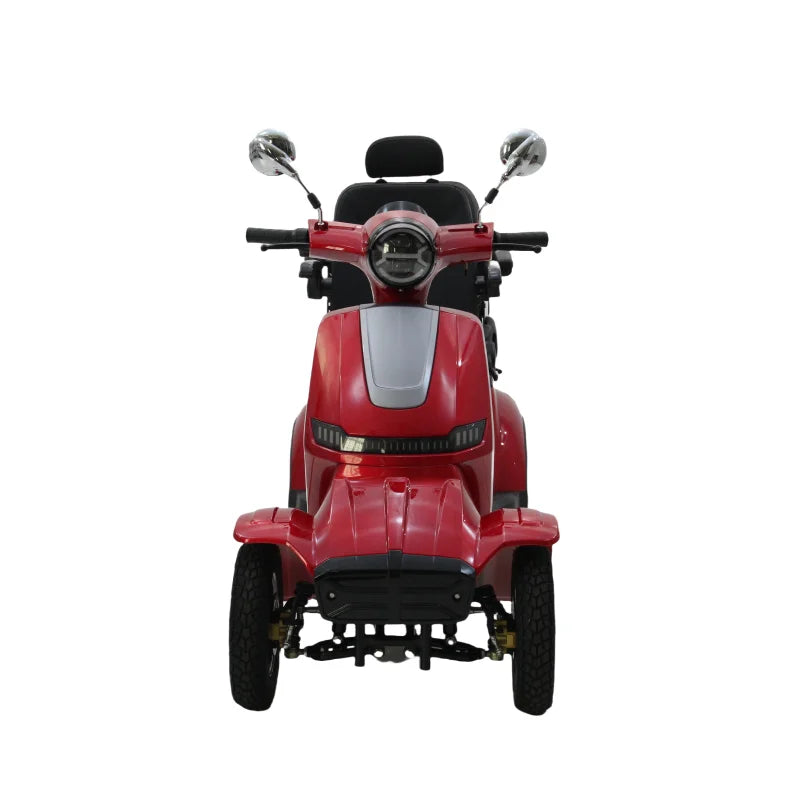 1000W 2 Seater Electric Mobility Scooter for Seniors Adults 4 Wheel Disabled Scooter with Tail Box High Power Quad Moped Motor