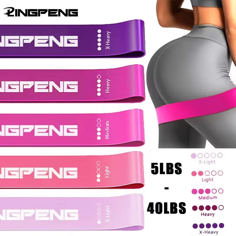 Portable Fitness Workout Equipment Rubber Resistance Bands Yoga Gym Elastic Gum Strength Pilates Crossfit Women Weight Sports