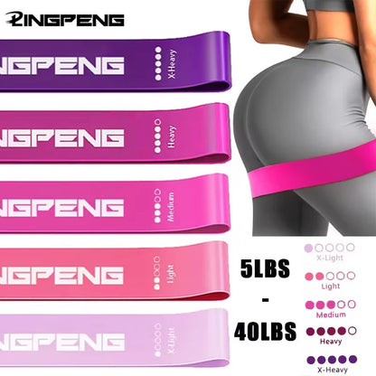 Portable Fitness Workout Equipment Rubber Resistance Bands Yoga Gym Elastic Gum Strength Pilates Crossfit Women Weight Sports