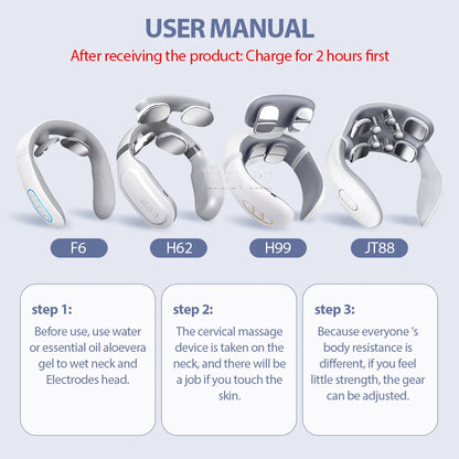TENS Pulse Back Neck Massage 4 Models Electric Smart Shoulder Cervical Massager Muscle Beating Health Care Tool