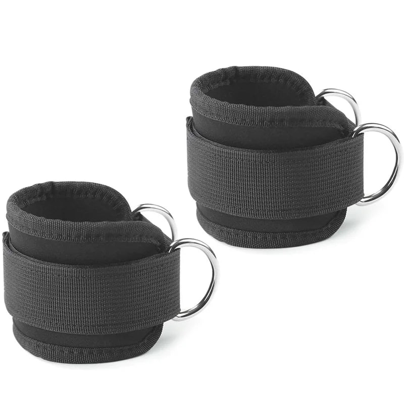 1 Pair Ankle Straps for Cable Machines Resistance Bands Attachment,Gym Cuffs with Stainless Steel D-Ring for Booty Leg Workout