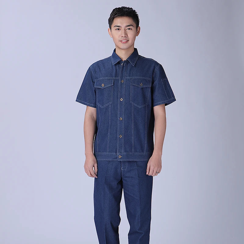 Working Clothes For Men Men's Overalls Work Wear Clothing Overalls Workwear Workshop Uniforms Mechanic Man Print Logo