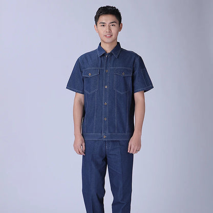 Working Clothes For Men Men's Overalls Work Wear Clothing Overalls Workwear Workshop Uniforms Mechanic Man Print Logo