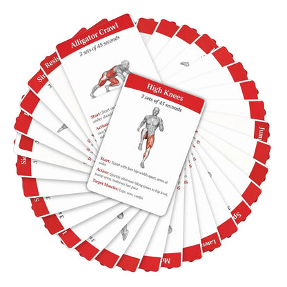 Workout Cards 36 Pieces Fitness Guide Cards Training Exercises Guide for Women Men Beginners Home Gym Outdoor Activities