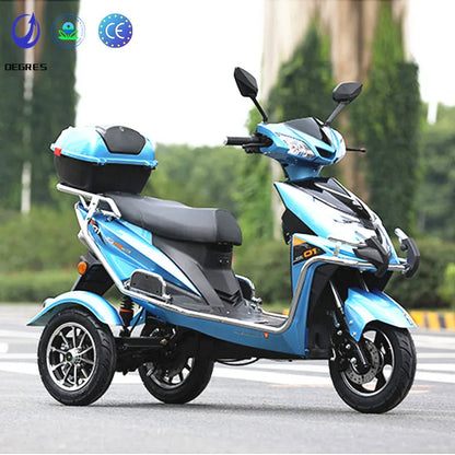 Electric Mobility Tricycle for Disabled Handicapped,3 Wheel Passenger Electric Scooter for Seniors, Heavy Duty Trike with Trunk