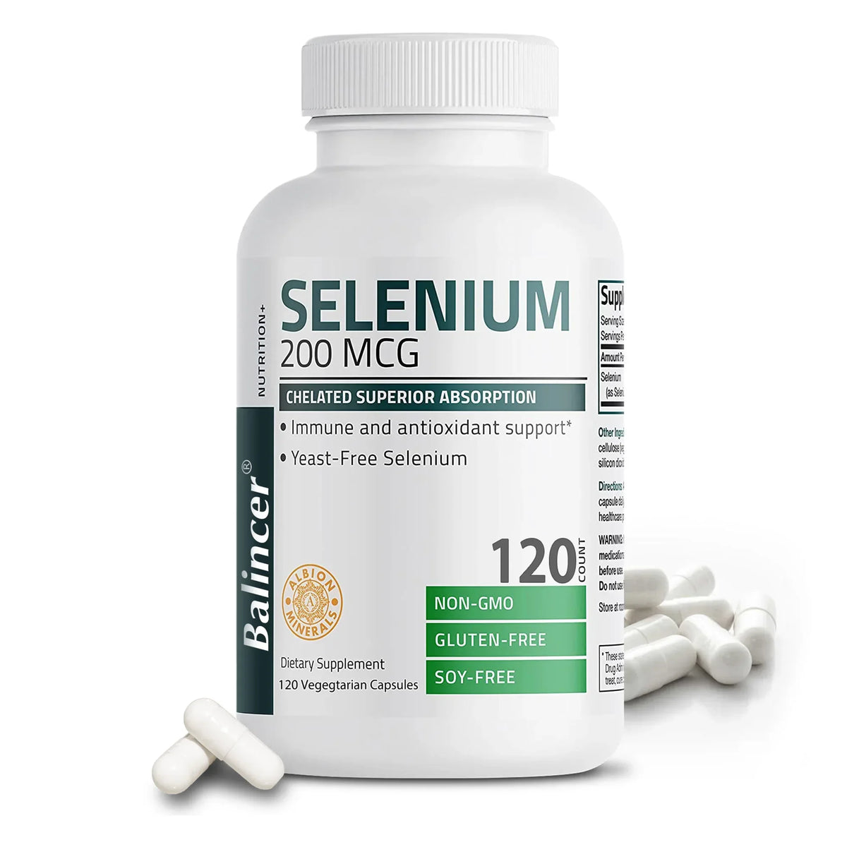 Selenium Supplement - Chelated Amino Acid Complex - High Absorption, Antioxidant, Enhances Immune Function, Thyroid Support