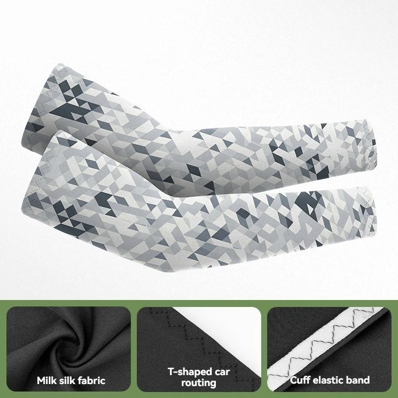 GTUBIKE 1 Pair Sports Cooling Arm Sleeves Basketball Cycling Arm Covers Outdoor Sports Mosquito and UV Protection Sleeves
